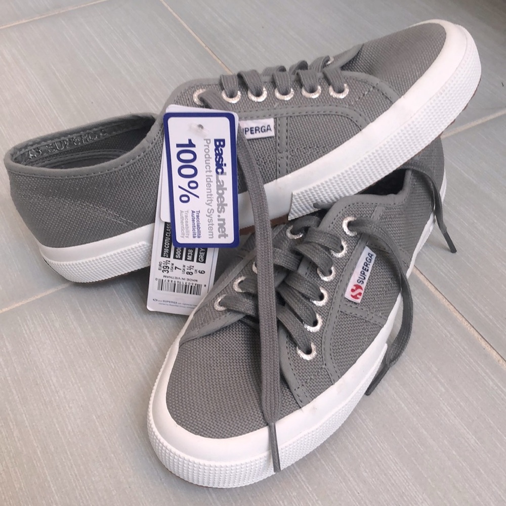 NWT Superga Cotu Classic Shoes Size 8.5 Grey Sage